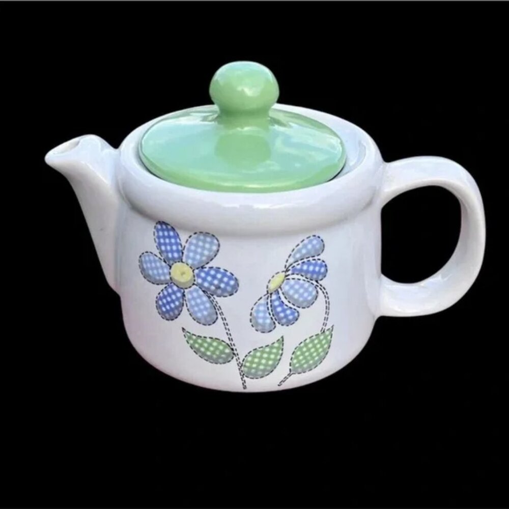 ❤️❤️2X Hostess Pick Floral Teapot with Green Lid - Picture 2 of 12